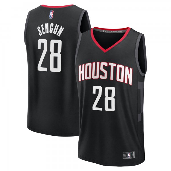 Youth Houston Rockets Alperen Sengun Fanatics Black Fast Break Replica Player Jersey - Statement Edition