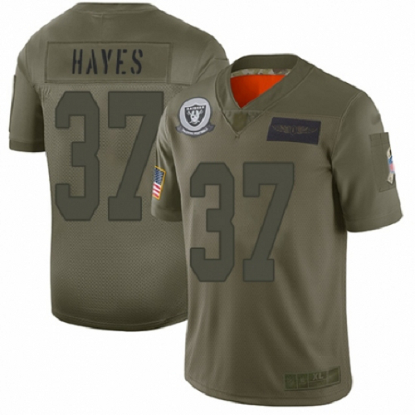 Men's Oakland Raiders #37 Lester Hayes Limited Camo 2019 Salute to Service Football Jersey