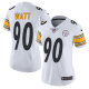 Nike Pittsburgh Steelers #90 T. J. Watt White Women's Stitched NFL Vapor Untouchable Limited Jersey