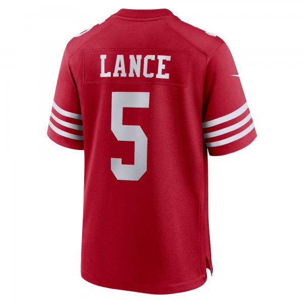 Men's San Francisco 49ers Trey Lance Nike Scarlet Game Player Jersey