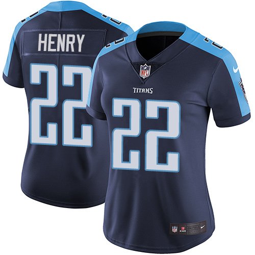 Nike Tennessee Titans #22 Derrick Henry Navy Blue Alternate Women's Stitched NFL Vapor Untouchable Limited Jersey