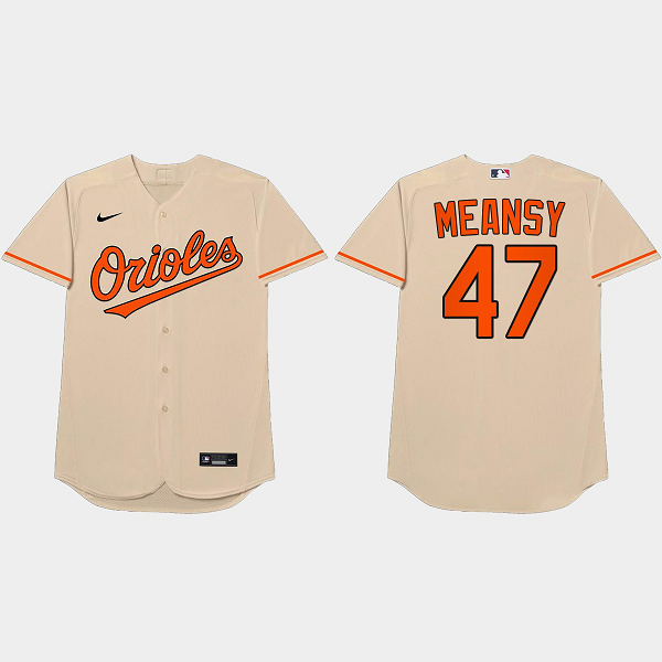 John Means 2021 Players Weekend Meansy Nickname Cream Men's Jersey