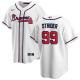 Youth Atlanta Braves #99 Spencer Strider White 2022 Postseason Cool Base Jersey