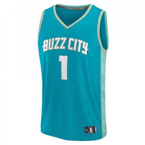 Men's Charlotte Hornets LaMelo Ball Fanatics Teal Fast Break Jersey - City Edition