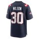 Men's New England Patriots Mack Wilson Nike Navy Game Jersey