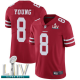 San Francisco 49ers #8 Steve Young Red Team Color Super Bowl LIV Bound Men's Stitched NFL Vapor Untouchable Limited Jersey