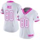 Nike San Francisco 49ers #80 Jerry Rice White/Pink Women's Stitched NFL Limited Rush Fashion Jersey