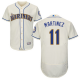 Women's Seattle Mariners #11 Edgar Martinez Cream Flexbase Collection Stitched MLB Jersey