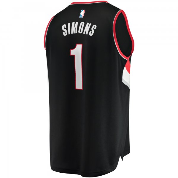 Men's Portland Trail Blazers Anfernee Simons Fanatics Black Fast Break Replica Player Jersey - Icon Edition