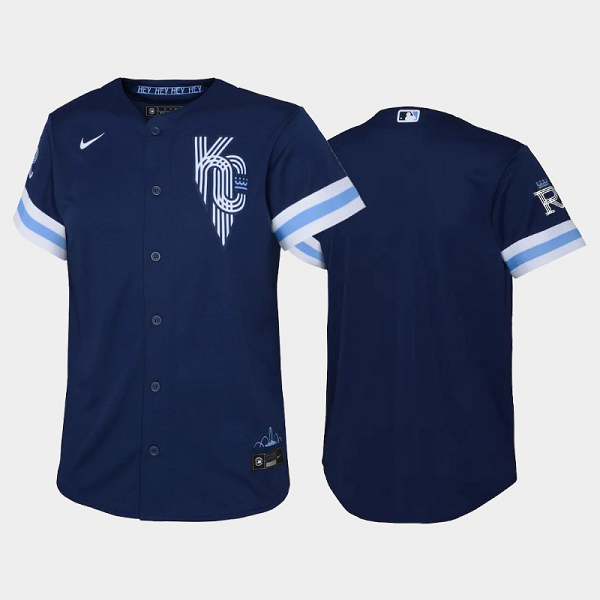 Kansas City Royals 2022 City Connect Youth MLB Jersey - Navy