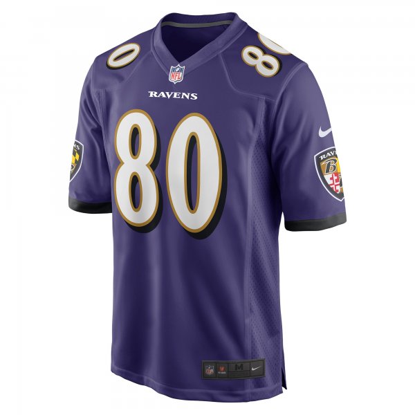 Men's Baltimore Ravens Isaiah Likely Nike Purple Player Game Jersey