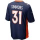 Men's Denver Broncos Justin Simmons Nike Navy Alternate Game Jersey