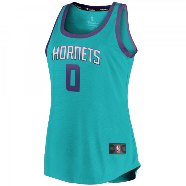 Women's Charlotte Hornets Miles Bridges Fanatics Teal Fast Break Team Tank Jersey - Icon Edition