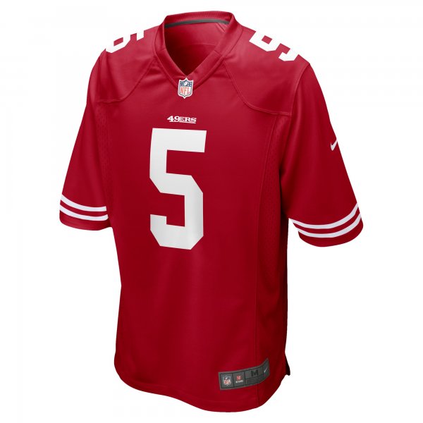 Men's San Francisco 49ers Trey Lance Nike Scarlet Game Jersey