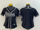 Women's Las Vegas Raiders Blank Black Stitched Baseball Cool Base Jersey