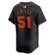 Men's San Francisco Giants Jung Hoo Lee Nike Black Alternate Limited Player Jersey