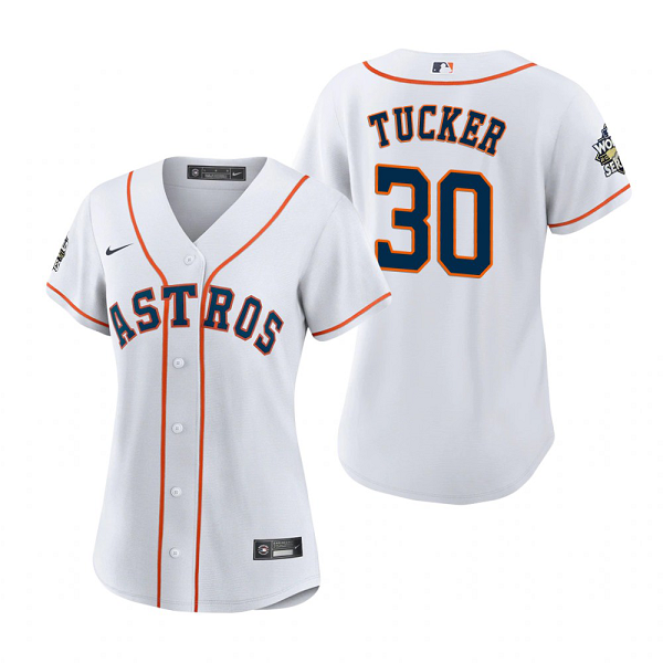 Women's Houston Astros Kyle Tucker White 2022 World Series Cool Base Jersey