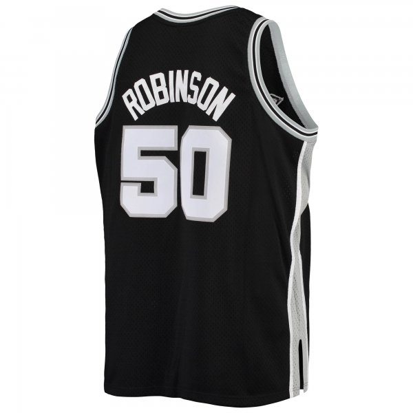 Men's San Antonio Spurs David Robinson Mitchell & Ness Black 1998/99 Big & Tall Hardwood Classics Swingman Jersey