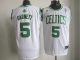 Men's Boston Celtics #5 Kevin Garnett Stitched White NBA Jersey