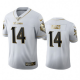 Minnesota Vikings #14 Stefon Diggs Men's Nike White Golden Edition Vapor Limited NFL 100 Jersey