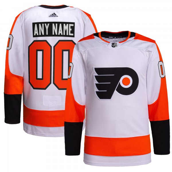 Men's Philadelphia Flyers  adidas White Away  Primegreen Custom Jersey