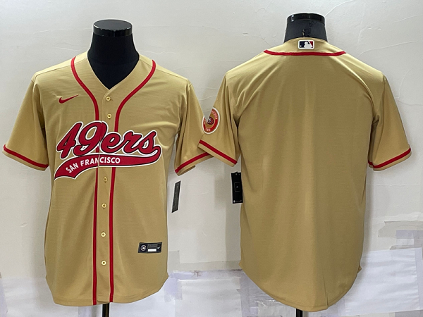 Men's San Francisco 49ers Blank Stitched Baseball Cool Base Jersey