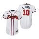 Youth #10 Chipper Jones Atlanta Braves White 2022 Gold Program MLB Jersey