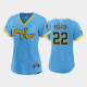 Women's Milwaukee Brewers 2022 City Connect #22 Christian Yelich Powder Blue MLB Jersey