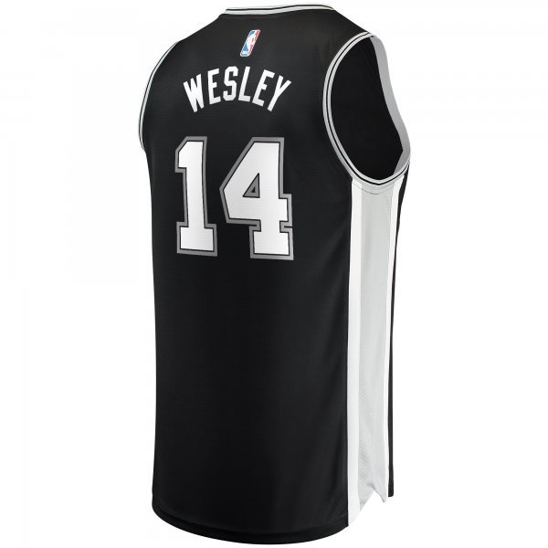 Men's San Antonio Spurs Blake Wesley Fanatics Black Fast Break Replica Player Jersey - Icon Edition