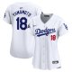 Women's #18 Los Angeles Dodgers Yoshinobu Yamamoto Nike White 2024 World Series Champions Home Limited Player Jersey