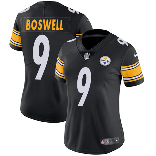 Women's Nike Pittsburgh Steelers #9 Chris Boswell Limited Black NFL Vapor Jersey