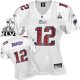 New England Patriots #12 Tom Brady White Women's Sweetheart Super Bowl XLVI Stitched NFL Jersey