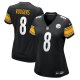 Women's Pittsburgh Steelers #8 Aaron Rodgers Nike Black Game Jersey