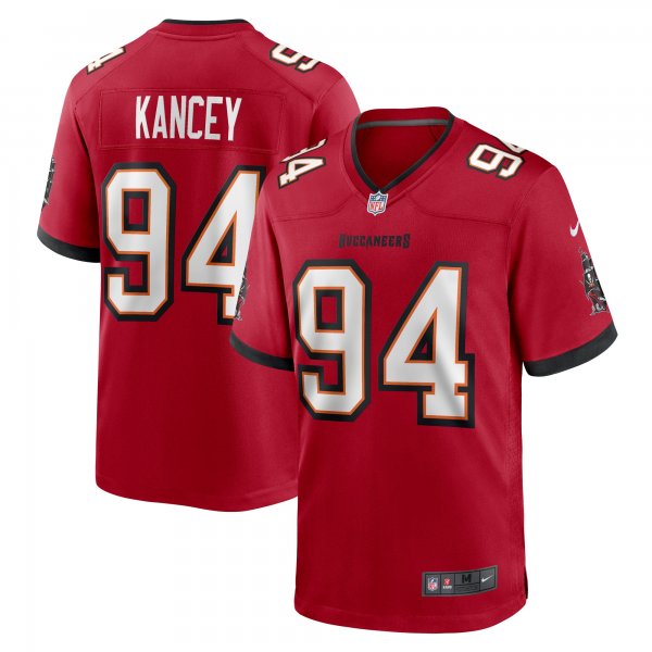 Men's Tampa Bay Buccaneers Calijah Kancey Nike Red 2023 NFL Draft First Round Pick Game Jersey