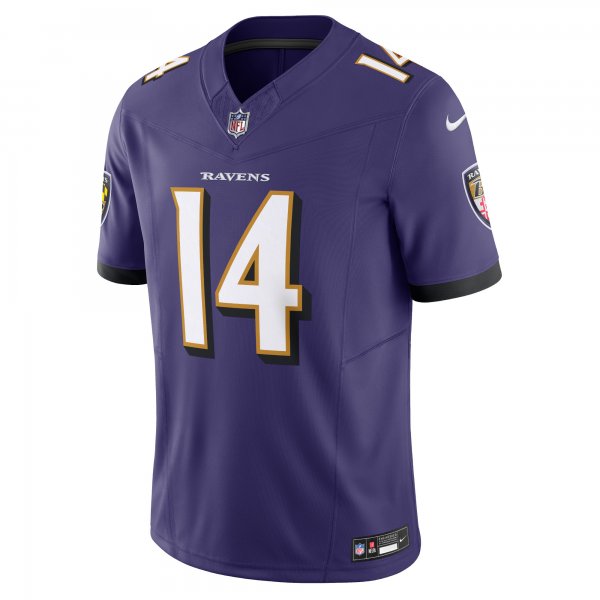 Men's Baltimore Ravens Kyle Hamilton Nike Purple Vapor F.U.S.E. Limited Jersey