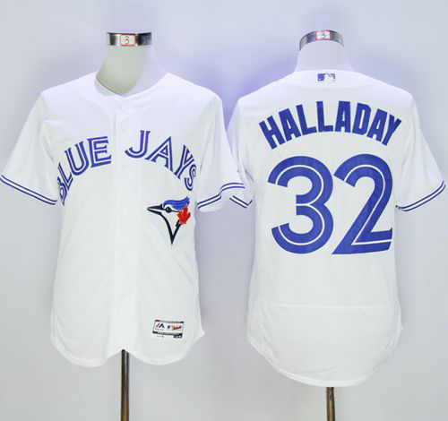 Toronto Blue Jays #32 Roy Halladay White Flexbase Collection Stitched MLB Jersey