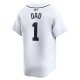 Men's Detroit Tigers Nike White #1 Dad Home Limited Jersey