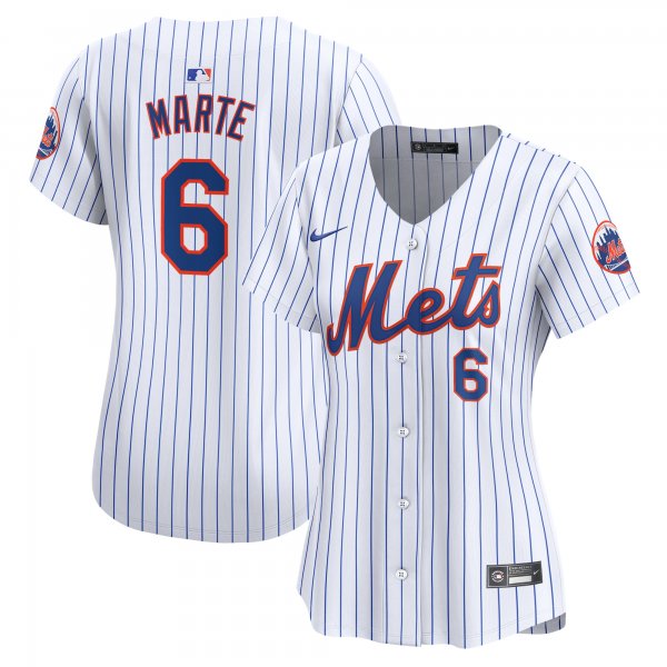 Women's New York Mets Starling Marte Nike White Home Limited Player Jersey