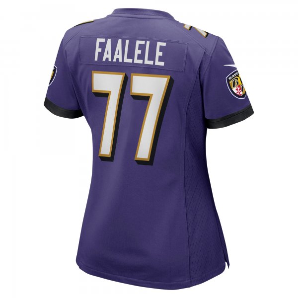 Women's Baltimore Ravens Daniel Faalele Nike Purple Player Game Jersey