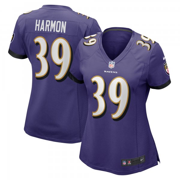 Women's Baltimore Ravens Duron Harmon Nike  Purple  Game Jersey