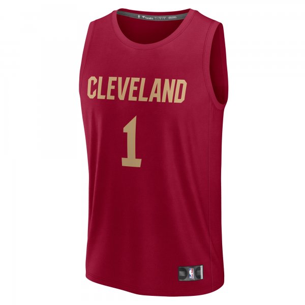 Youth Cleveland Cavaliers Max Strus Fanatics Wine Fast Break Player Jersey - Icon Edition