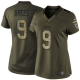 Nike New Orleans Saints #9 Drew Brees Green Women's Stitched NFL Limited Salute to Service Jersey