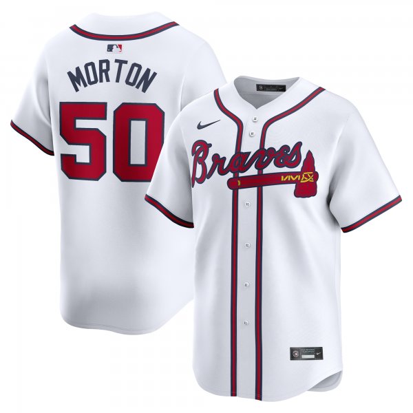 Men's Atlanta Braves Charlie Morton Nike White Home Limited Player Jersey