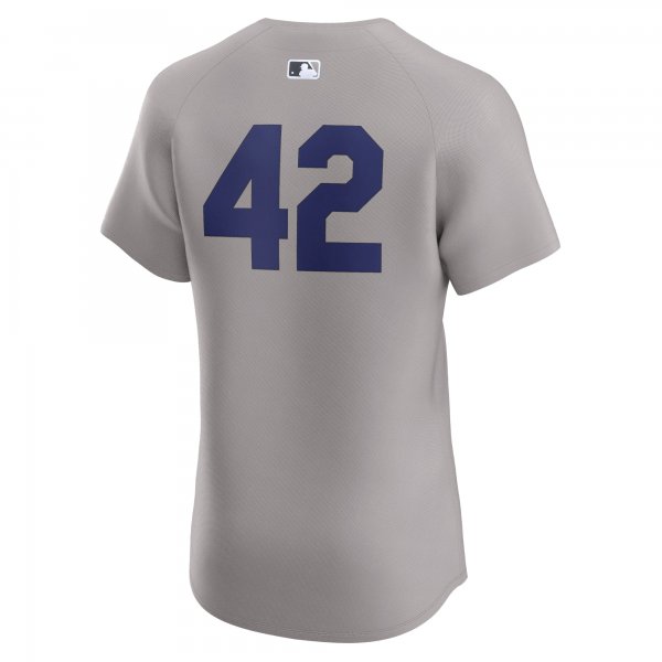 Men's New York Yankees Nike Gray Road 2024 Jackie Robinson Day Elite Jersey