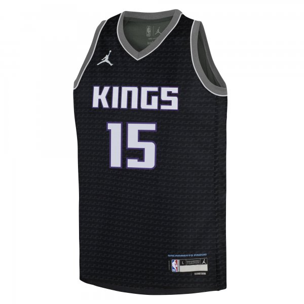 Youth Sacramento Kings Davion Mitchell Jordan Brand Black Swingman Jersey - Statement Edition