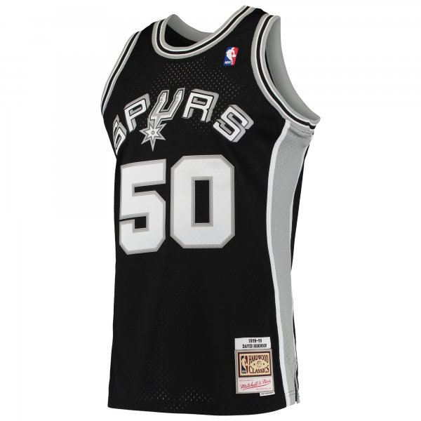 Men's San Antonio Spurs David Robinson Mitchell & Ness Black 1991/92 Hardwood Classics Swingman Jersey