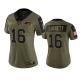 Women's Seattle Seahawks Tyler Lockett Olive 2021 Salute To Service Limited NFL Jersey