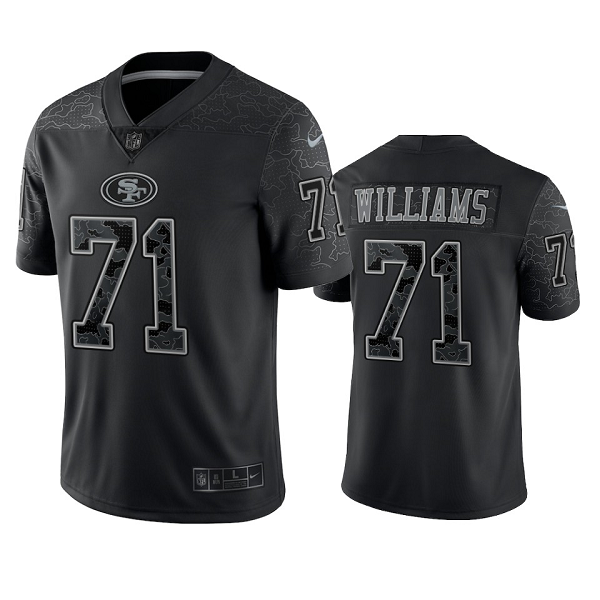 San Francisco 49ers Trent Williams Black Reflective Limited Jersey #71