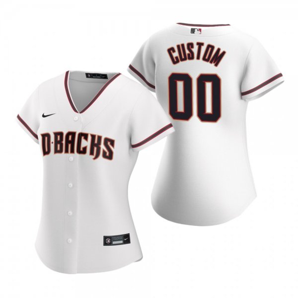 Women's Arizona Diamondbacks Custom Nike White 2020 Home Jersey