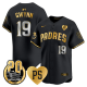 Men's San Diego Padres #19 Tony Gwynn For Peter & Petco Park 20th Patch Vapor Premier Limited All Stitched Cool Base Jersey